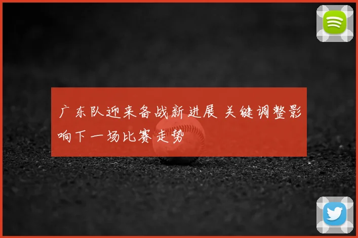 广东队迎来备战新进展 关键调整影响下一场比赛走势